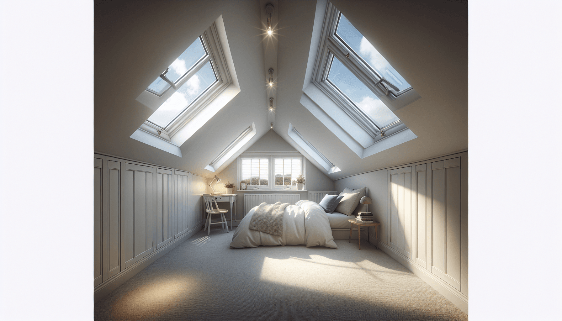 Loft conversion with dormer window creating a bright bedroom in a UK Victorian terraced house